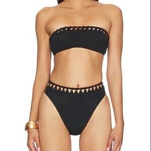ViX Paula Hermanny Solid Leeza Bandeau Top and Bottom